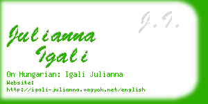 julianna igali business card